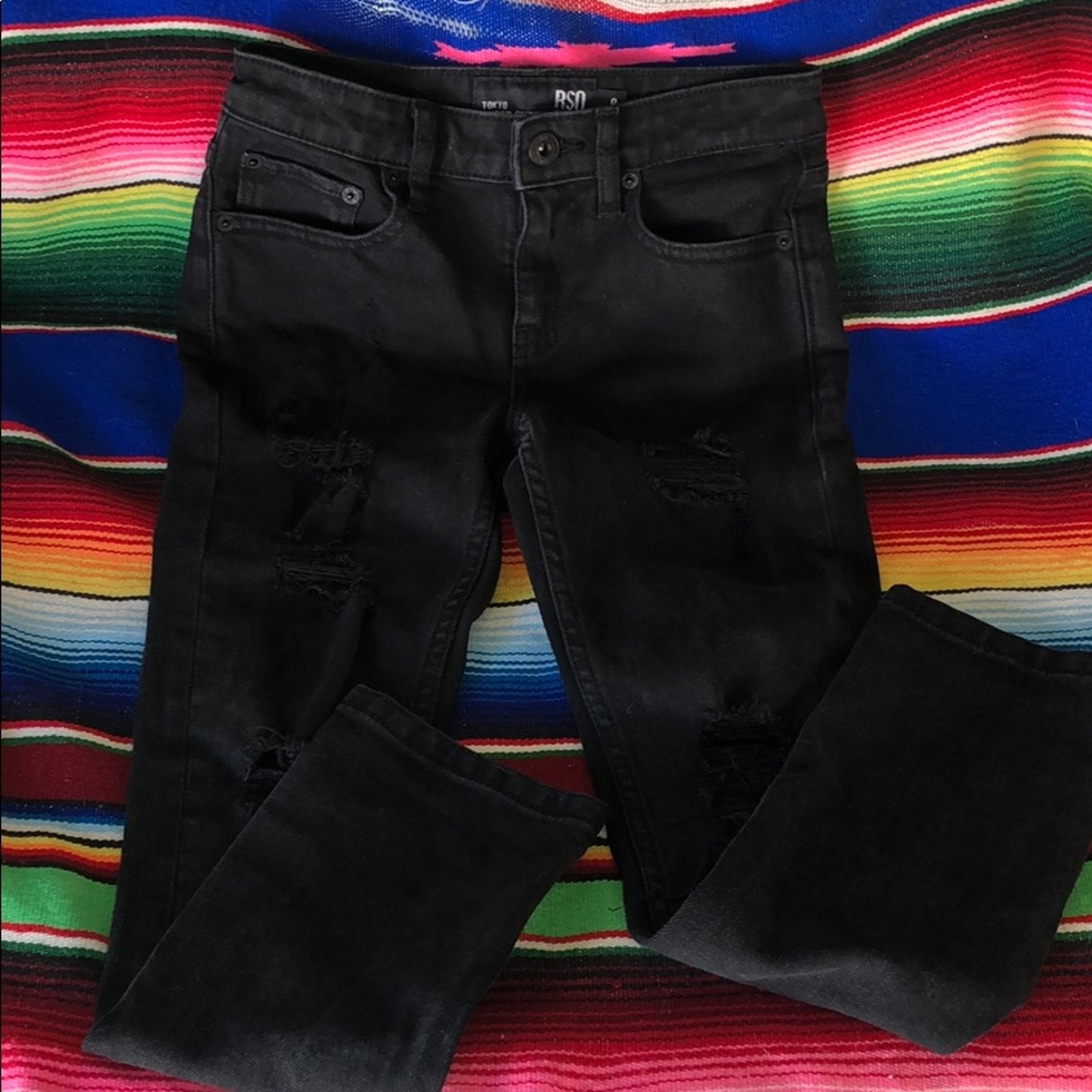 Distressed kids jeans